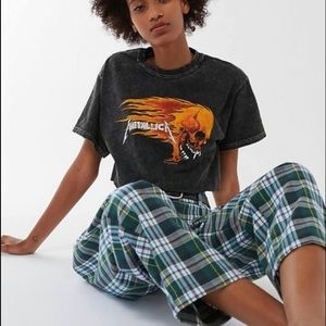 Metallica cropped tee seen at urban outfitters